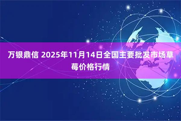 万银鼎信 2025年11月14日全国主要批发市场草莓价格行情