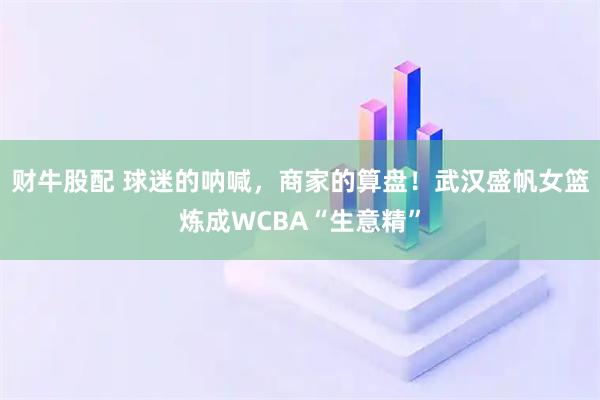 财牛股配 球迷的呐喊，商家的算盘！武汉盛帆女篮炼成WCBA“生意精”